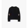 Check Patch Wool Cashmere Cardigan