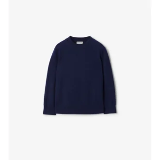 Check Patch Wool Cashmere Sweater