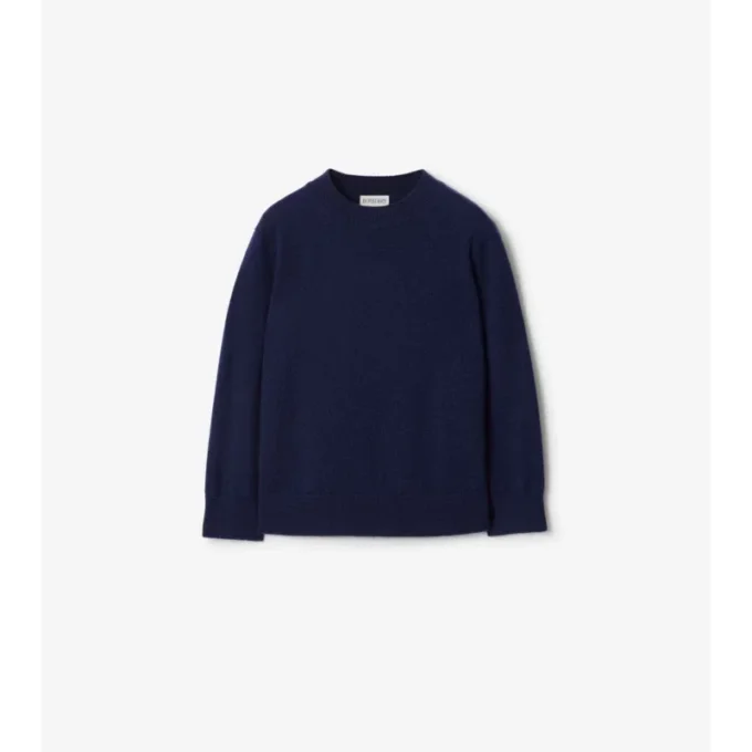 Check Patch Wool Cashmere Sweater
