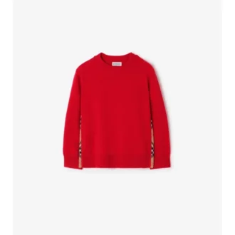 Check Patch Wool Cashmere Sweater