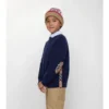 Check Patch Wool Cashmere Sweater
