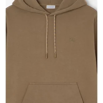 Check Piping Cotton Hoodie