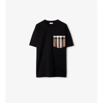 Check Pocket Cotton T-Shirt