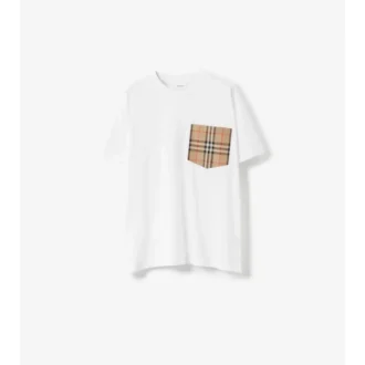 Check Pocket Cotton T-Shirt