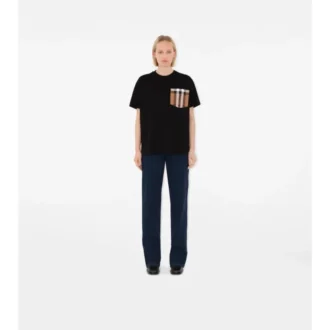Check Pocket Cotton T-Shirt