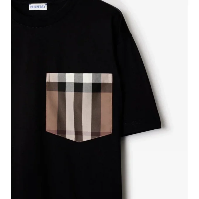Check Pocket Cotton T-Shirt