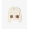 Check Pocket Cotton Wool Cardigan