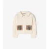 Check Pocket Cotton Wool Cardigan