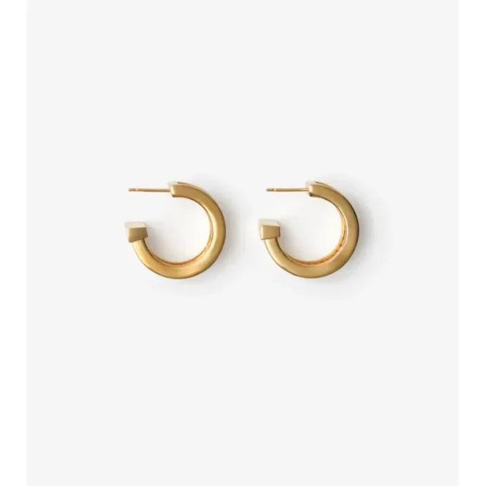 Check Print Hoop Earrings