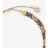 Check Print Necklace