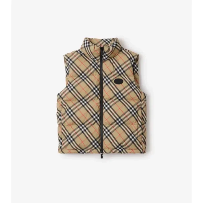 Check Puffer Gilet