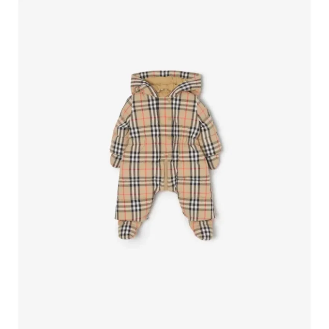 Check Puffer Suit