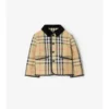 Check Quilted Nylon Barn Jacket