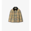 Check Quilted Nylon Barn Jacket