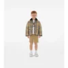 Check Quilted Nylon Barn Jacket