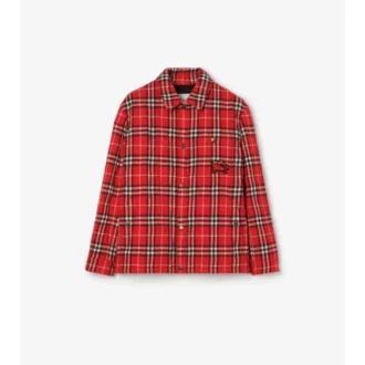 Check Quilted Wool Flannel Jacket