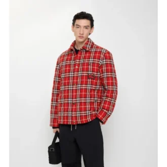 Check Quilted Wool Flannel Jacket