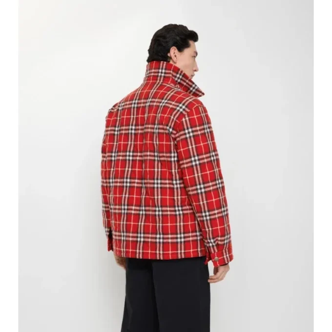 Check Quilted Wool Flannel Jacket