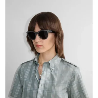 Check Round Sunglasses