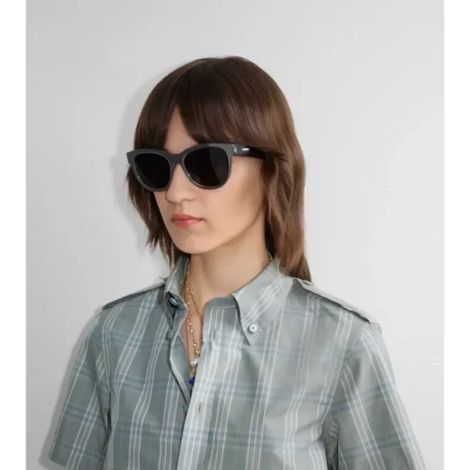 Check Round Sunglasses