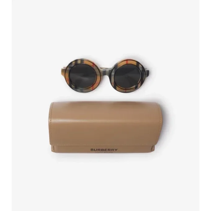 Check Round Sunglasses