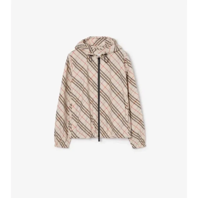 Check Salcombe Hooded Jacket 