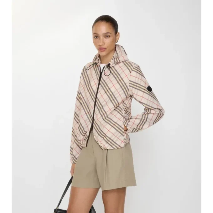 Check Salcombe Hooded Jacket 