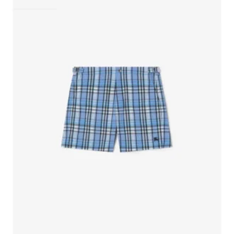 Check Seersucker Swim Shorts
