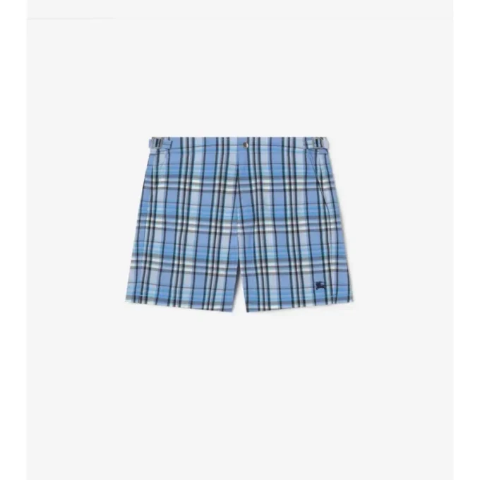 Check Seersucker Swim Shorts