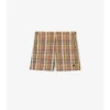 Check Seersucker Swim Shorts