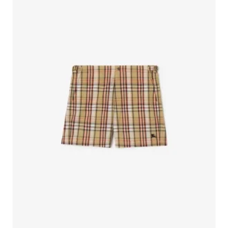 Check Seersucker Swim Shorts