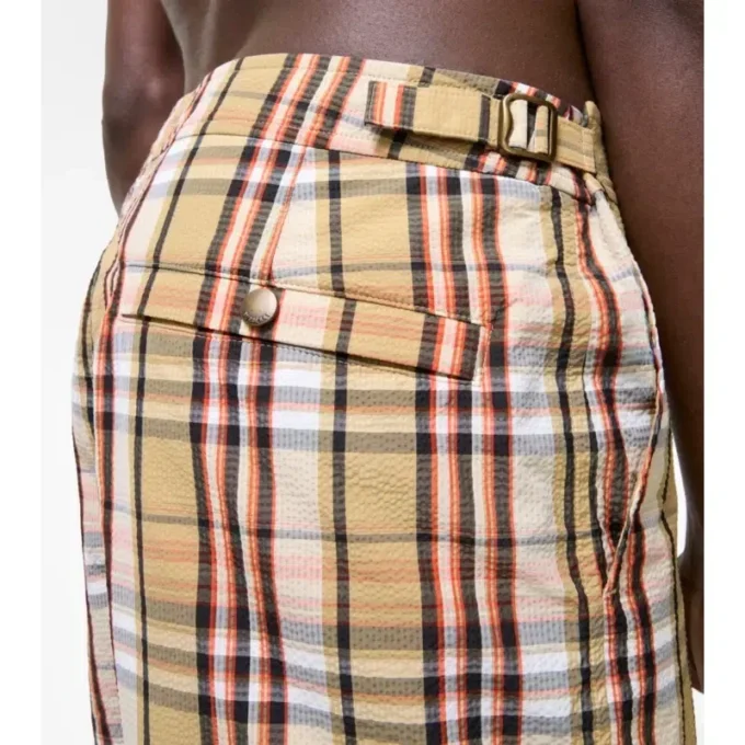 Check Seersucker Swim Shorts
