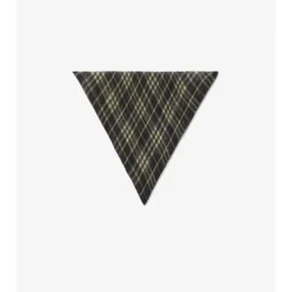 Check Silk Chiffon Scarf