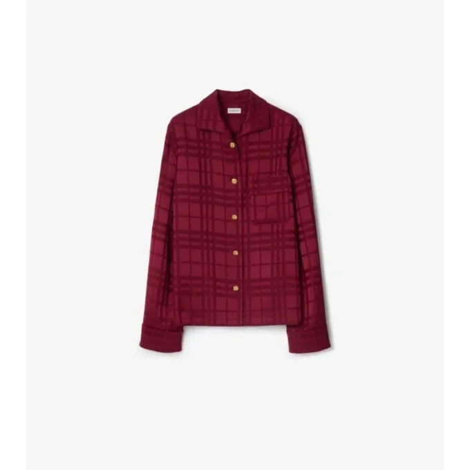 Check Silk Pyjama Shirt