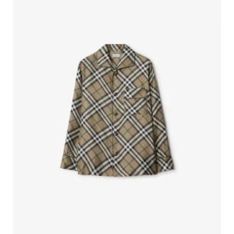 Check Silk Pyjama Shirt