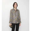 Check Silk Pyjama Shirt