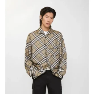 Check Silk Pyjama Shirt