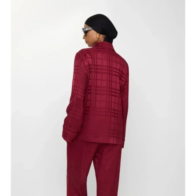 Check Silk Pyjama Shirt