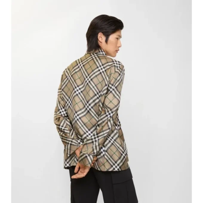 Check Silk Pyjama Shirt