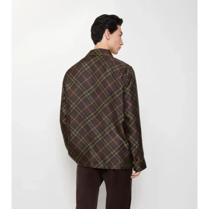 Check Silk Pyjama Shirt