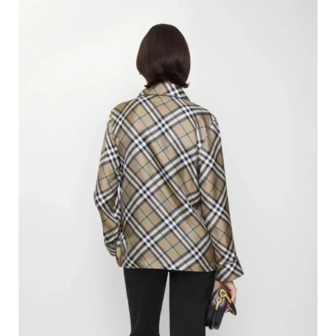 Check Silk Pyjama Shirt