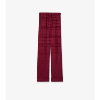 Check Silk Pyjama Trousers