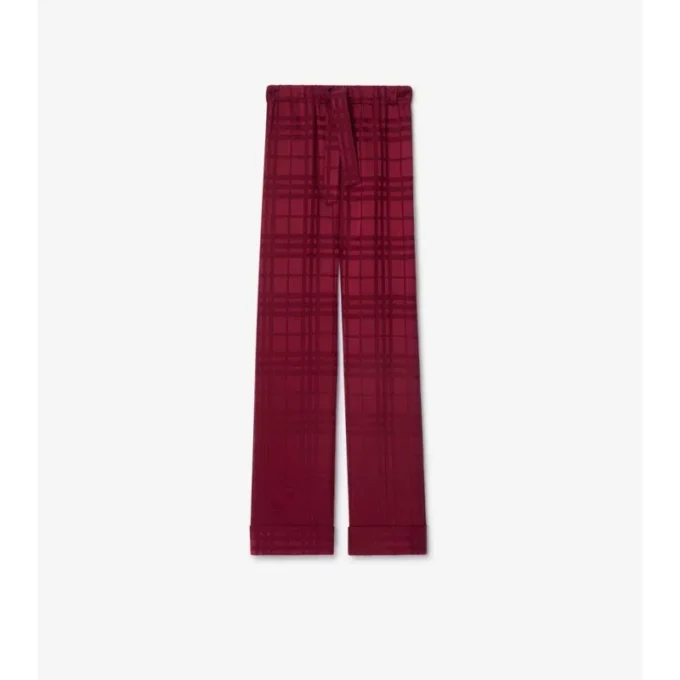 Check Silk Pyjama Trousers