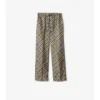 Check Silk Pyjama Trousers