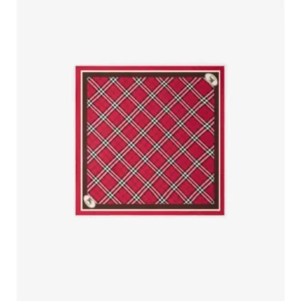 Check Silk Scarf