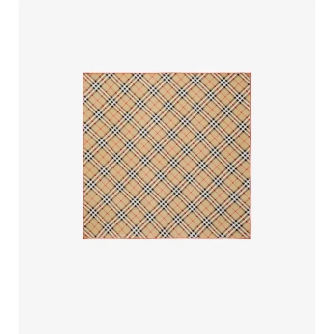 Check Silk Scarf