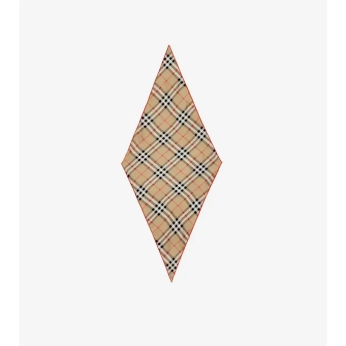 Check Silk Scarf