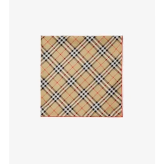 Check Silk Scarf