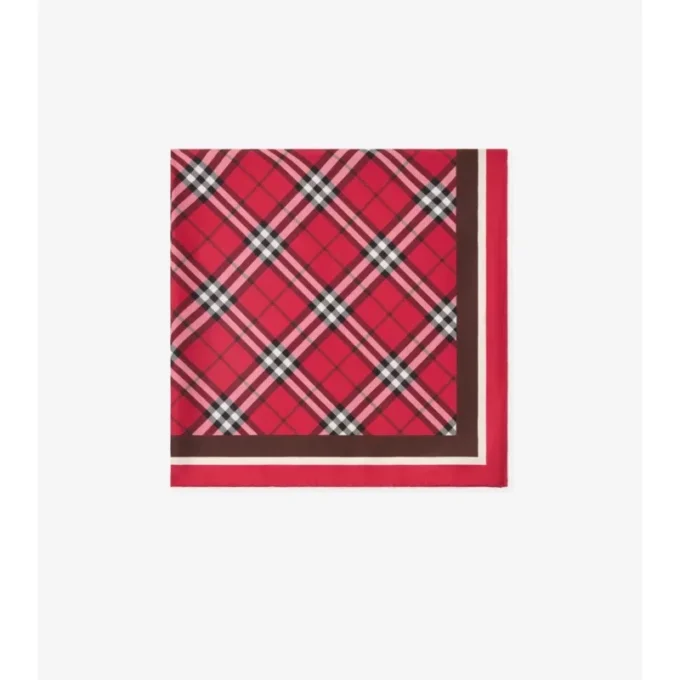 Check Silk Scarf