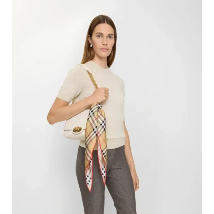 Check Silk Scarf